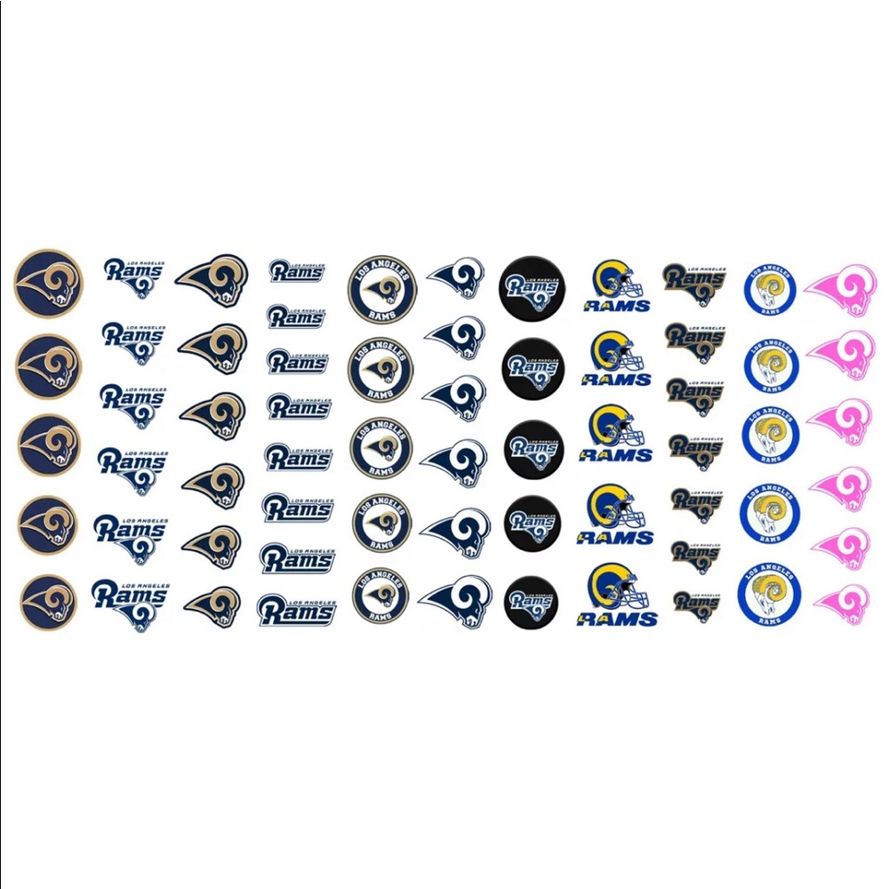 🏈 Los Angeles Rams Nail Decals - Picture 3 of 4